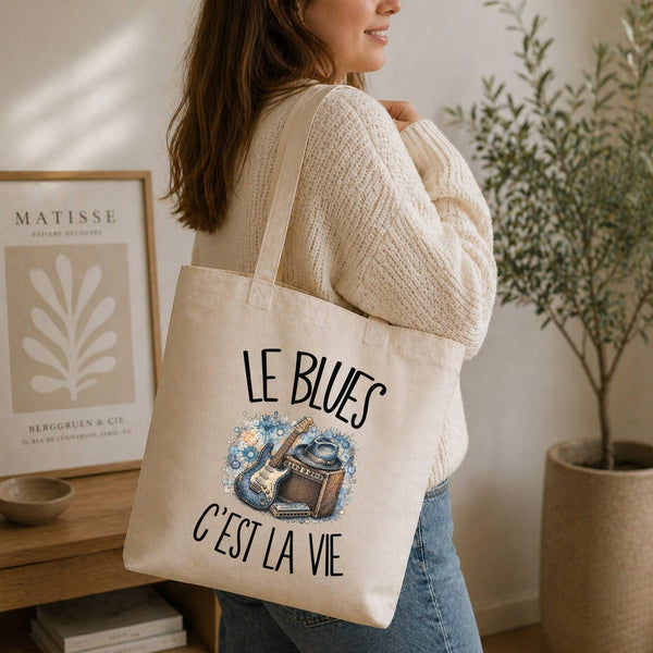 Tote Bag Beige Le blues c'est la vie