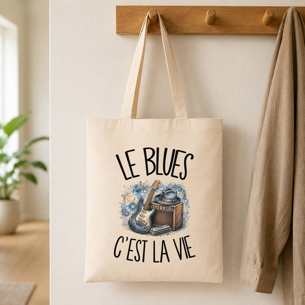 Tote Bag Beige Le blues c'est la vie