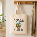Tote Bag Beige Le Cameroun c’est la vie
