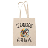 Tote Bag Beige Le Canicross c’est la vie