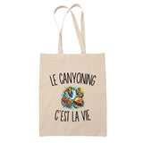 Tote Bag Beige Le Canyoning c’est la vie