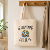 Tote Bag Beige Le Canyoning c’est la vie