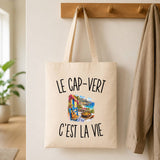 Tote Bag Beige Le Cap-Vert c’est la vie