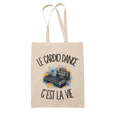 Tote Bag Beige Le cardio dance c'est la vie