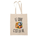 Tote Bag Beige Le Cidre c’est la vie