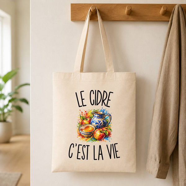 Tote Bag Beige Le Cidre c’est la vie