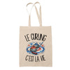 Tote Bag Beige Le curling c'est la vie
