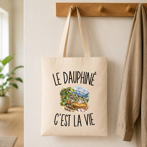 Tote Bag Beige Le Dauphiné c’est la vie