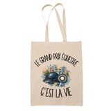Tote Bag Beige Le grand prix équestre c'est la vie