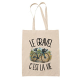 Tote Bag Beige Le gravel c'est la vie