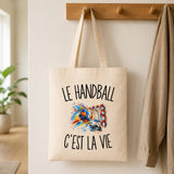 Tote Bag Beige Le Handball c’est la vie