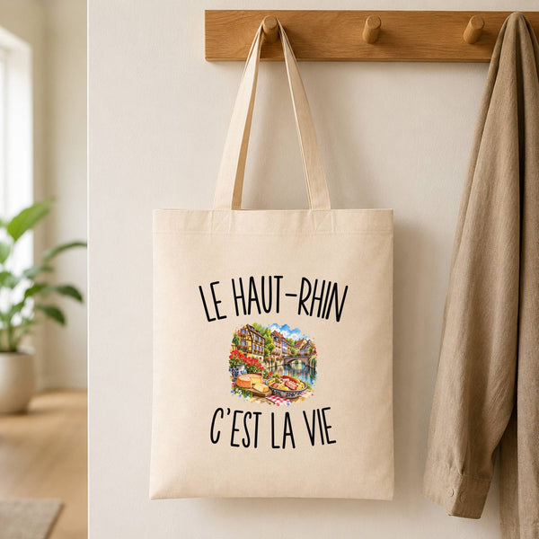 Tote Bag Beige Le Haut-Rhin c’est la vie