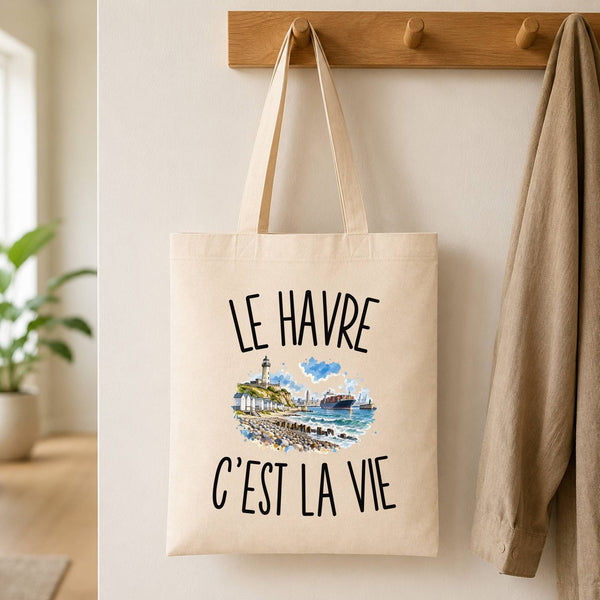 Tote Bag Beige Le Havre c’est la vie