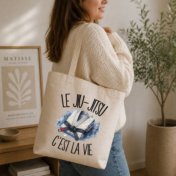 Tote Bag Beige Le jiu-jitsu c'est la vie