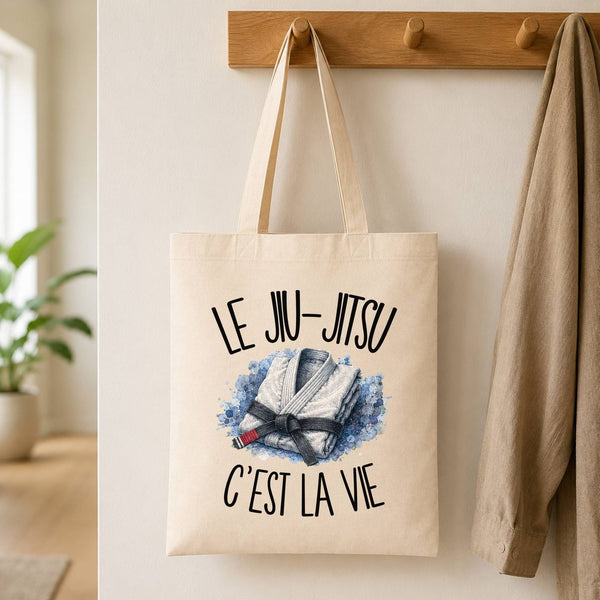 Tote Bag Beige Le jiu-jitsu c'est la vie