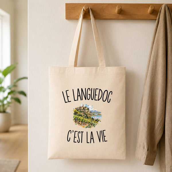 Tote Bag Beige Le Languedoc c’est la vie