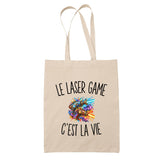 Tote Bag Beige Le Laser Game c’est la vie