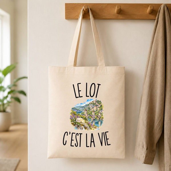 Tote Bag Beige Le Lot c’est la vie