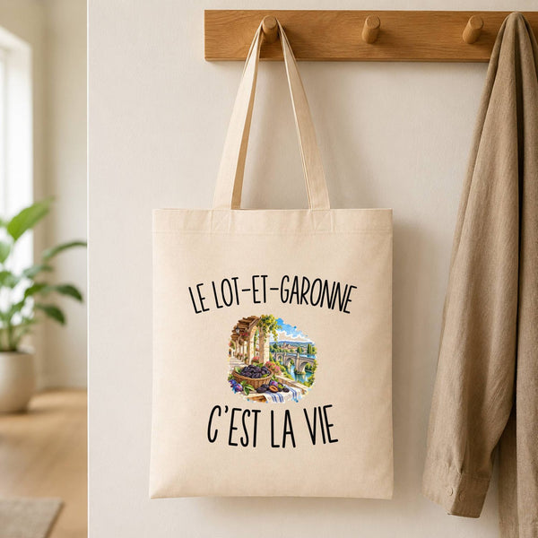 Tote Bag Beige Le Lot-et-Garonne c’est la vie