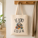 Tote Bag Beige Le loto c'est la vie