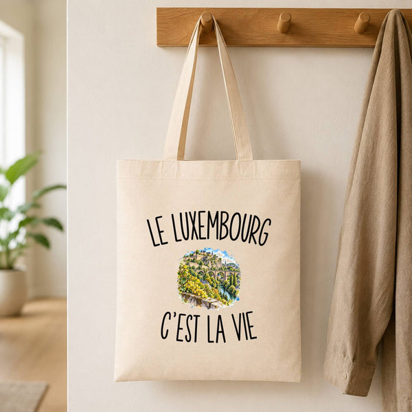 Tote Bag Beige Le Luxembourg c’est la vie