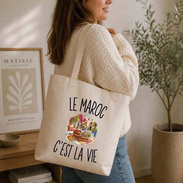Tote Bag Beige Le Maroc c’est la vie