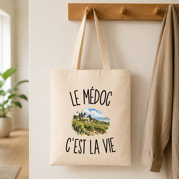 Tote Bag Beige Le Médoc c’est la vie