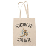 Tote Bag Beige Le modern jazz c'est la vie