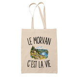 Tote Bag Beige Le Morvan c’est la vie