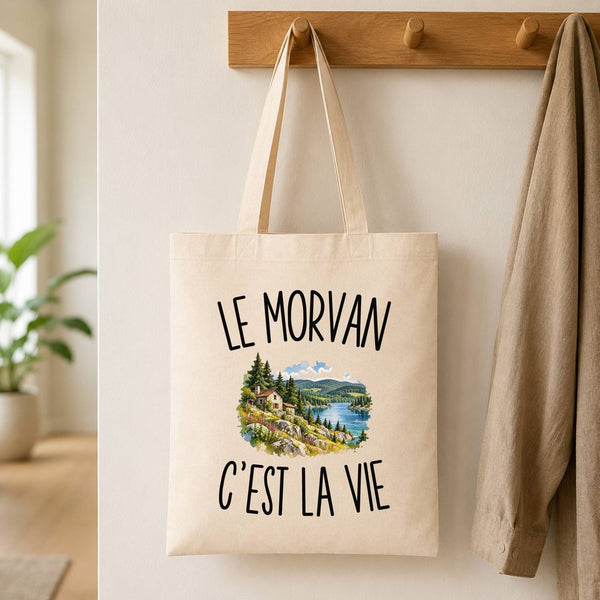 Tote Bag Beige Le Morvan c’est la vie
