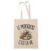 Tote Bag Beige Le motocross c'est la vie