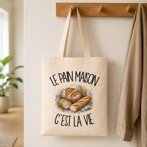 Tote Bag Beige Le pain maison c'est la vie