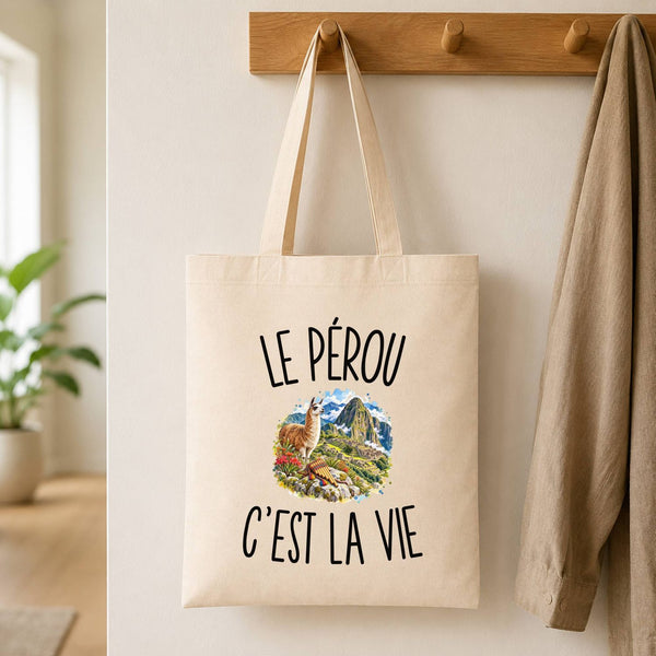 Tote Bag Beige Le Pérou c’est la vie