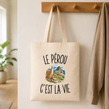Tote Bag Beige Le Pérou c’est la vie