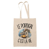 Tote Bag Beige Le Portugal c'est la vie