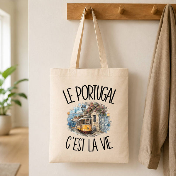 Tote Bag Beige Le Portugal c'est la vie