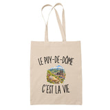 Tote Bag Beige Le Puy-de-Dôme c’est la vie