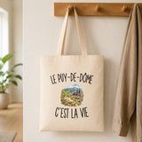 Tote Bag Beige Le Puy-de-Dôme c’est la vie