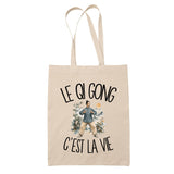 Tote Bag Beige Le qi gong c'est la vie