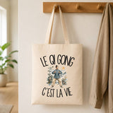 Tote Bag Beige Le qi gong c'est la vie