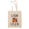 Tote Bag Beige Le Régime c’est la vie