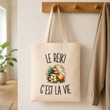 Tote Bag Beige Le Reiki c’est la vie