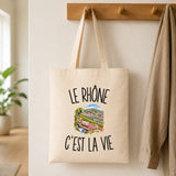 Tote Bag Beige Le Rhône c’est la vie