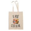 Tote Bag Beige Le Rosé c’est la vie