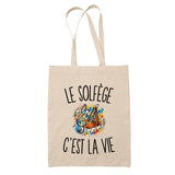 Tote Bag Beige Le Solfège c’est la vie