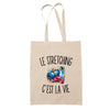 Tote Bag Beige Le Stretching c’est la vie
