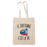 Tote Bag Beige Le Stretching c’est la vie