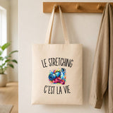 Tote Bag Beige Le Stretching c’est la vie