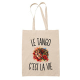 Tote Bag Beige Le Tango c’est la vie