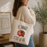 Tote Bag Beige Le Tango c’est la vie